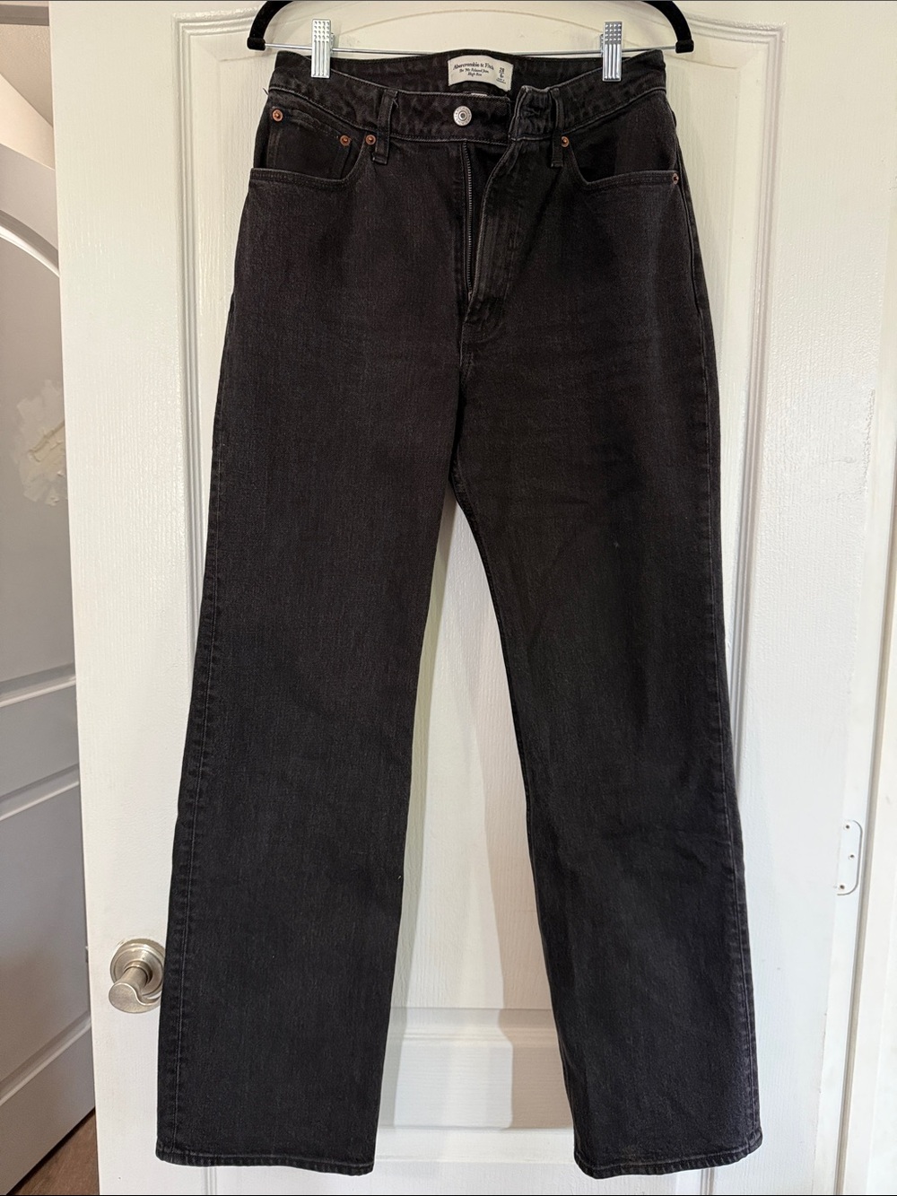 WOMENS Black Straight-Leg Jeans